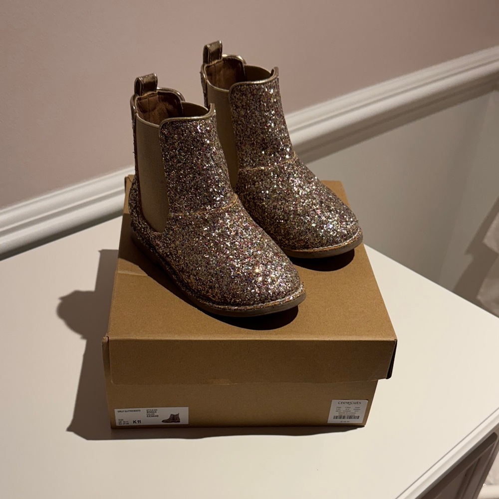 Crewcuts Glittery Gold Kids Boots